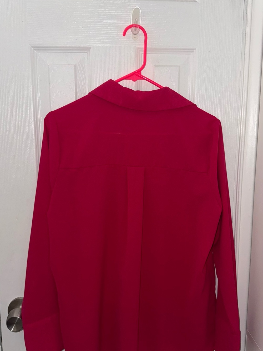 Zara Raspberry Pink Long-Sleeve Button-Down Shirt - Picture 5 of 6